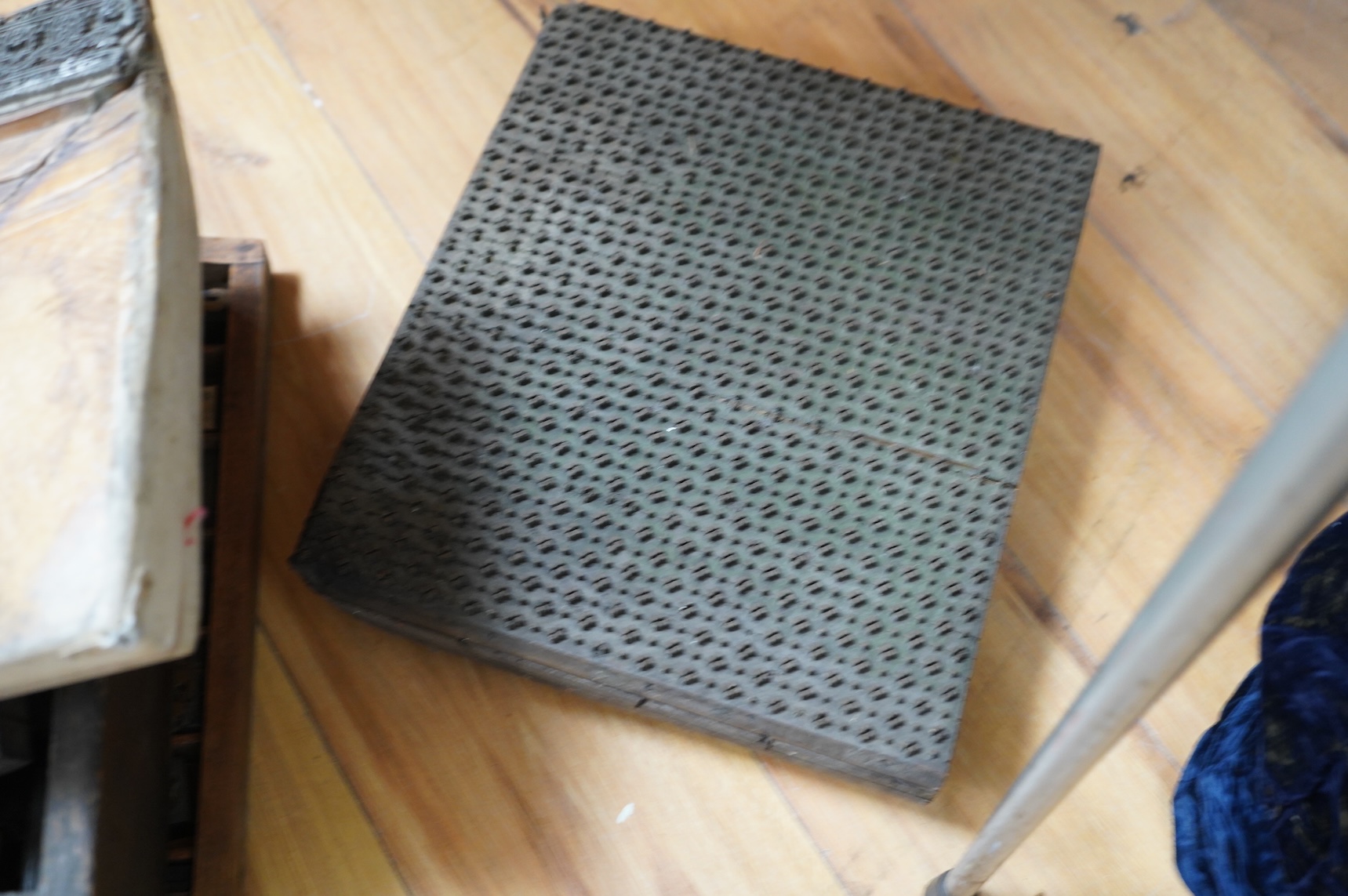 A printer's tray and various type-sets